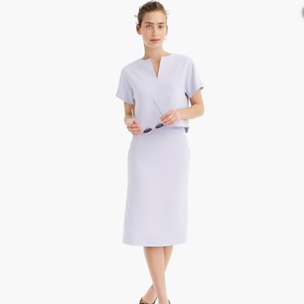 J. Crew Navy cropped Long-sleeve tip in 365 crepe - Picture 6 of 6